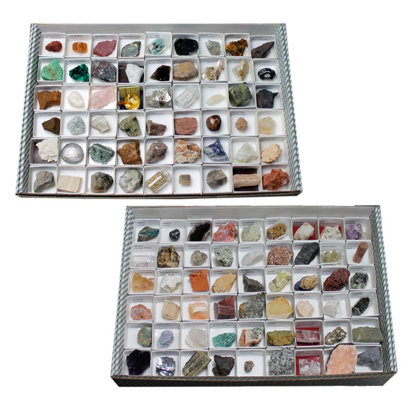 Colección de 108 rocas y minerales